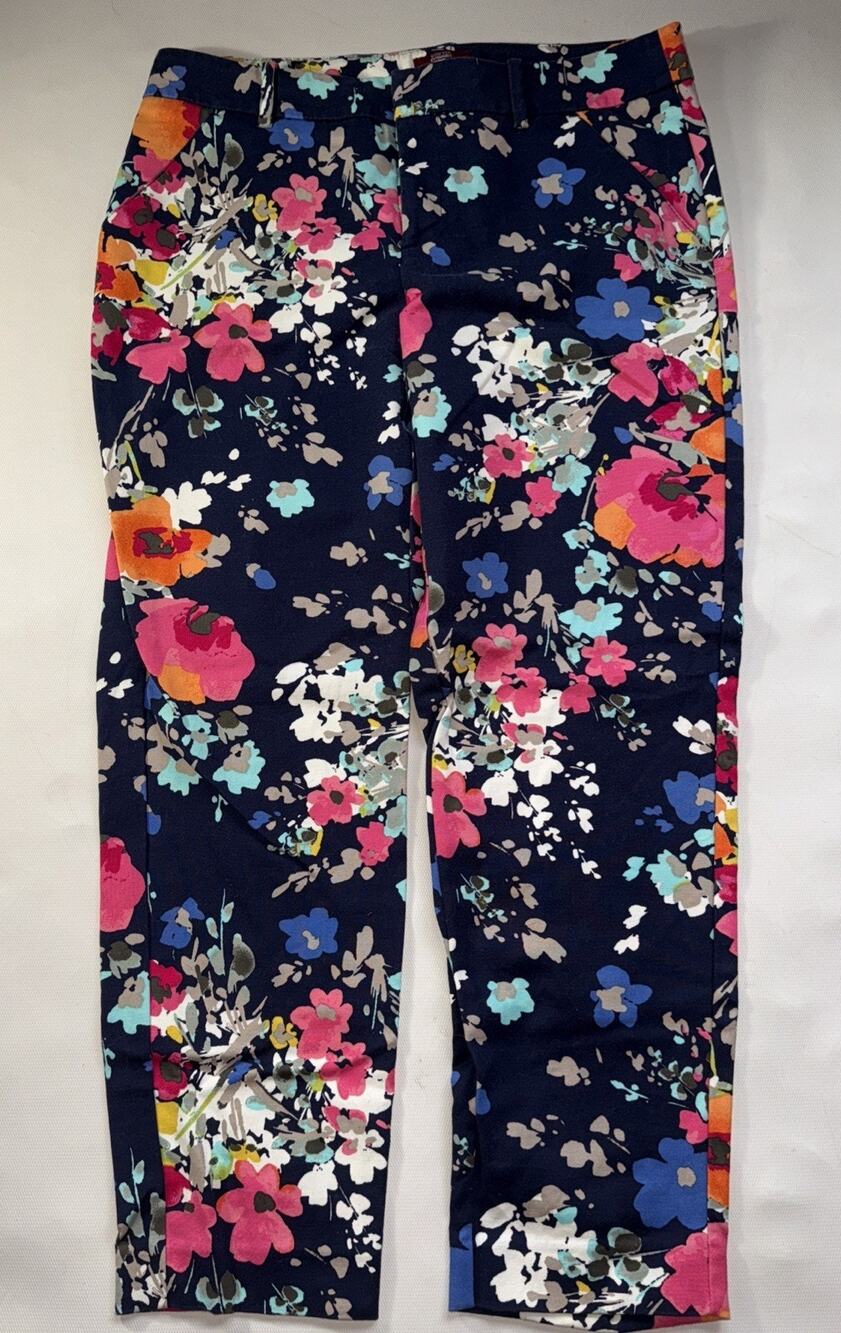 Merona Multicolor Floral Ankle Pants Size 8